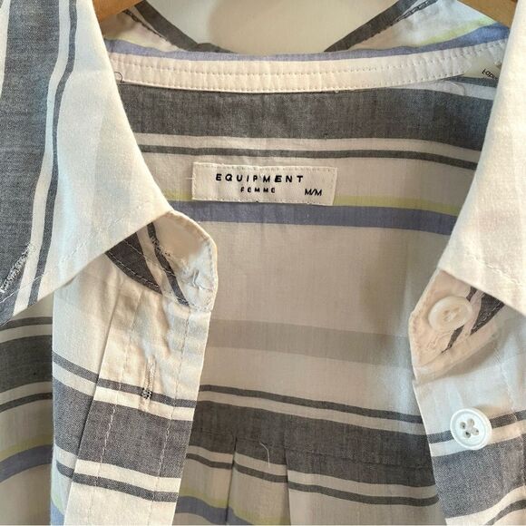 Equipment Cotton Striped button Down Shirt - Picture 3 of 5